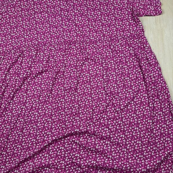 Woman Within Floral Button Up Empire Waist Pockets Midi Dress Plus 5X 38/40 - Picture 10 of 16